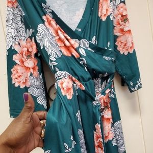 3/4 length sleeves Maxi with pockets